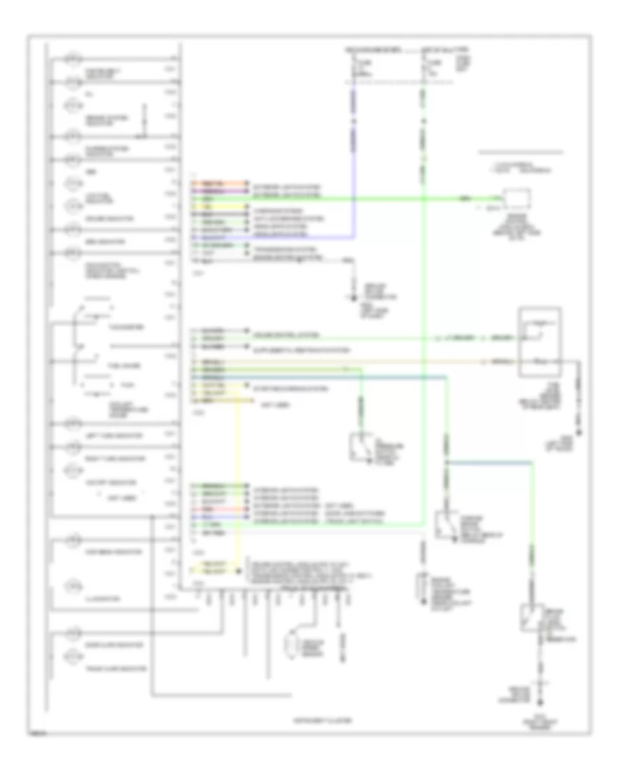 Instrument Cluster Wiring Diagram for Hyundai Elantra GLS 1994