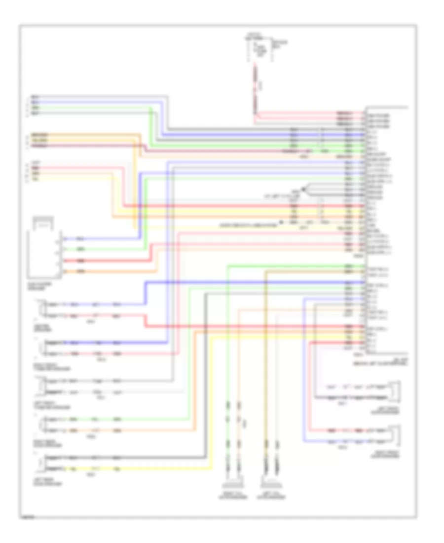 Radio Wiring Diagram with Navigation 2 of 2 for Hyundai Veracruz Limited 2012