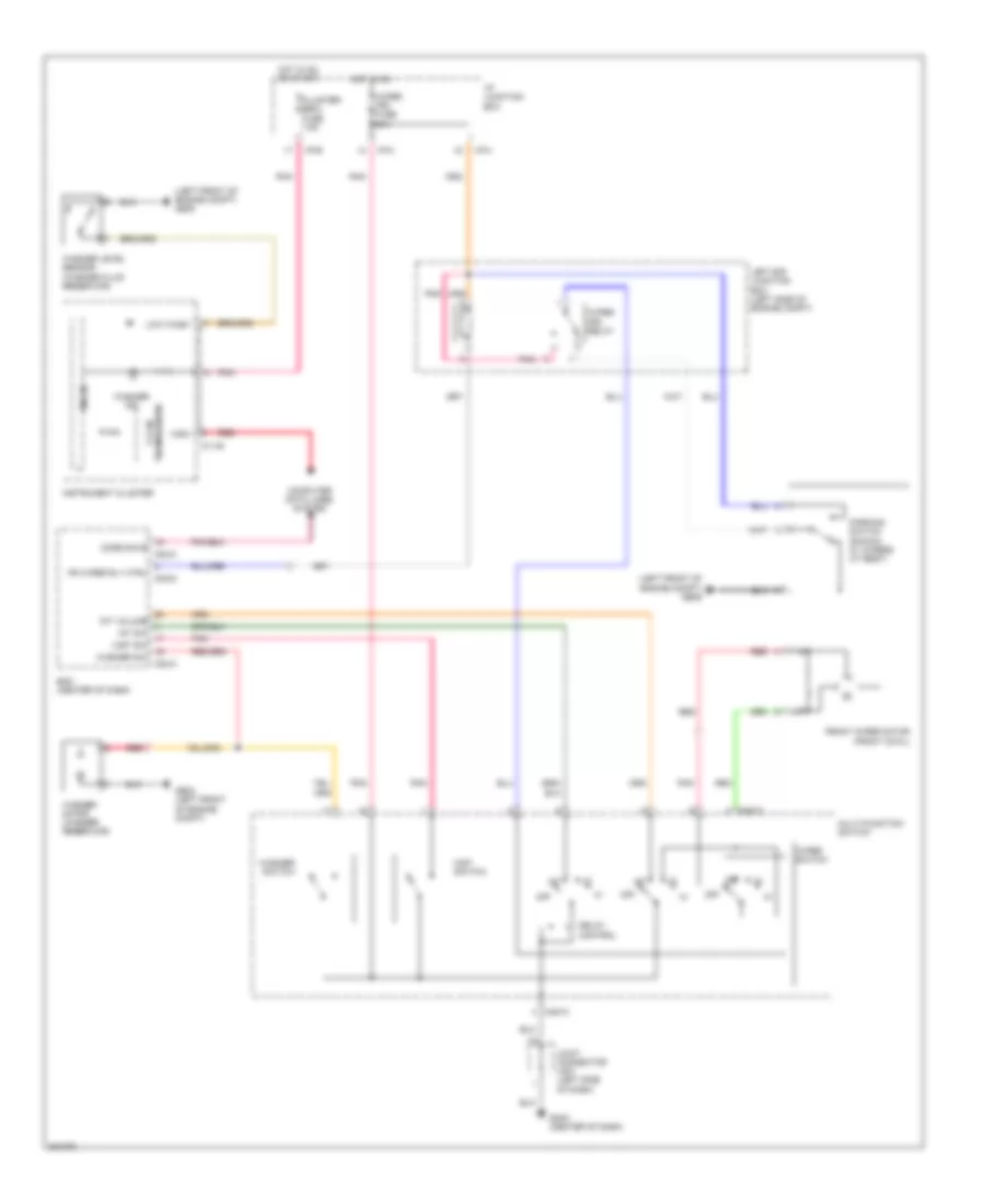 Электросхема стеклоочистителя, дворников и омывателя для Hyundai Genesis Coupe 3.8 Grand Touring 2010