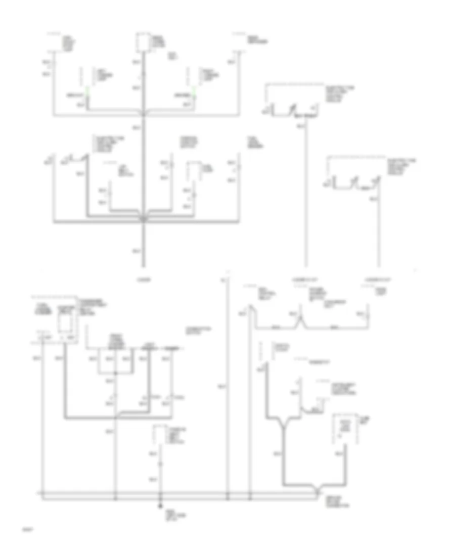 Ground Distribution Wiring Diagram 3 of 4 for Hyundai Excel 1994
