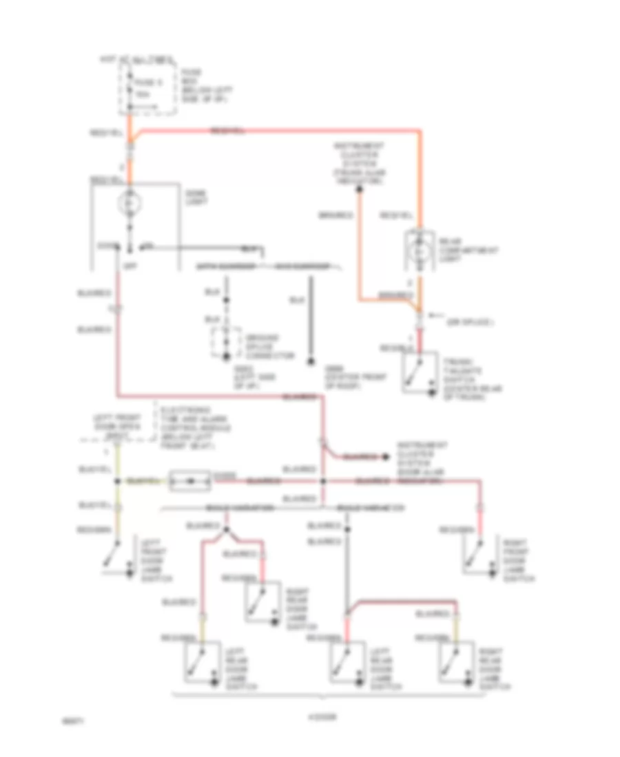 Courtesy Lamps Wiring Diagram for Hyundai Excel 1994