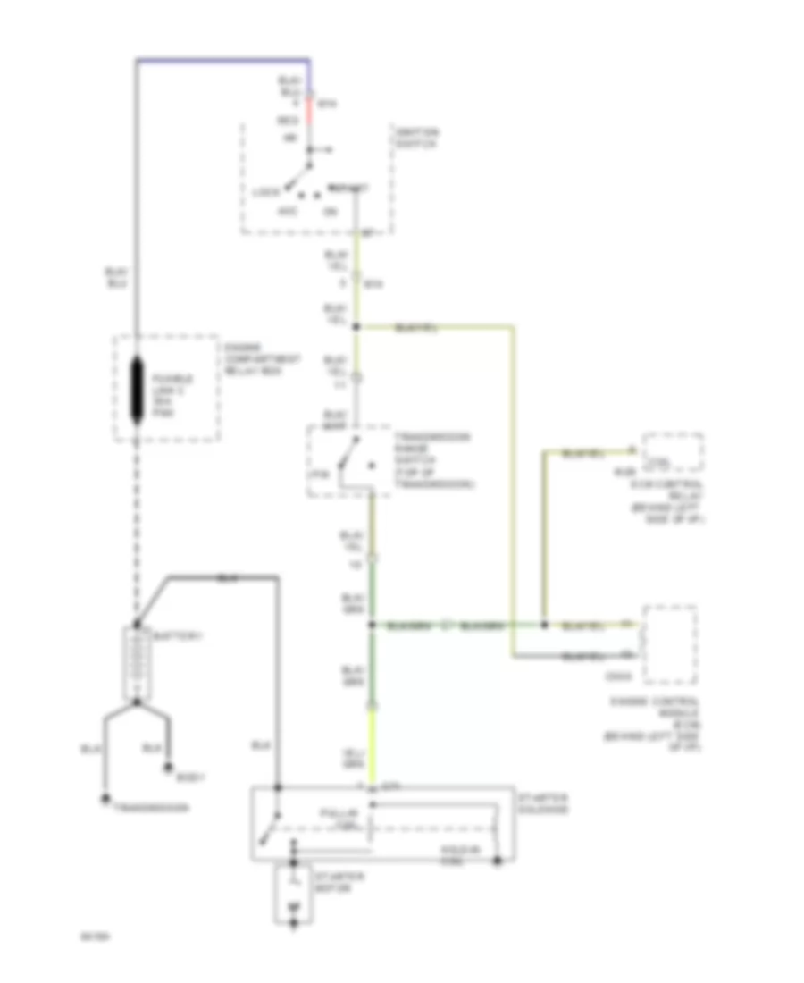 Starting Wiring Diagram A T for Hyundai Excel 1994