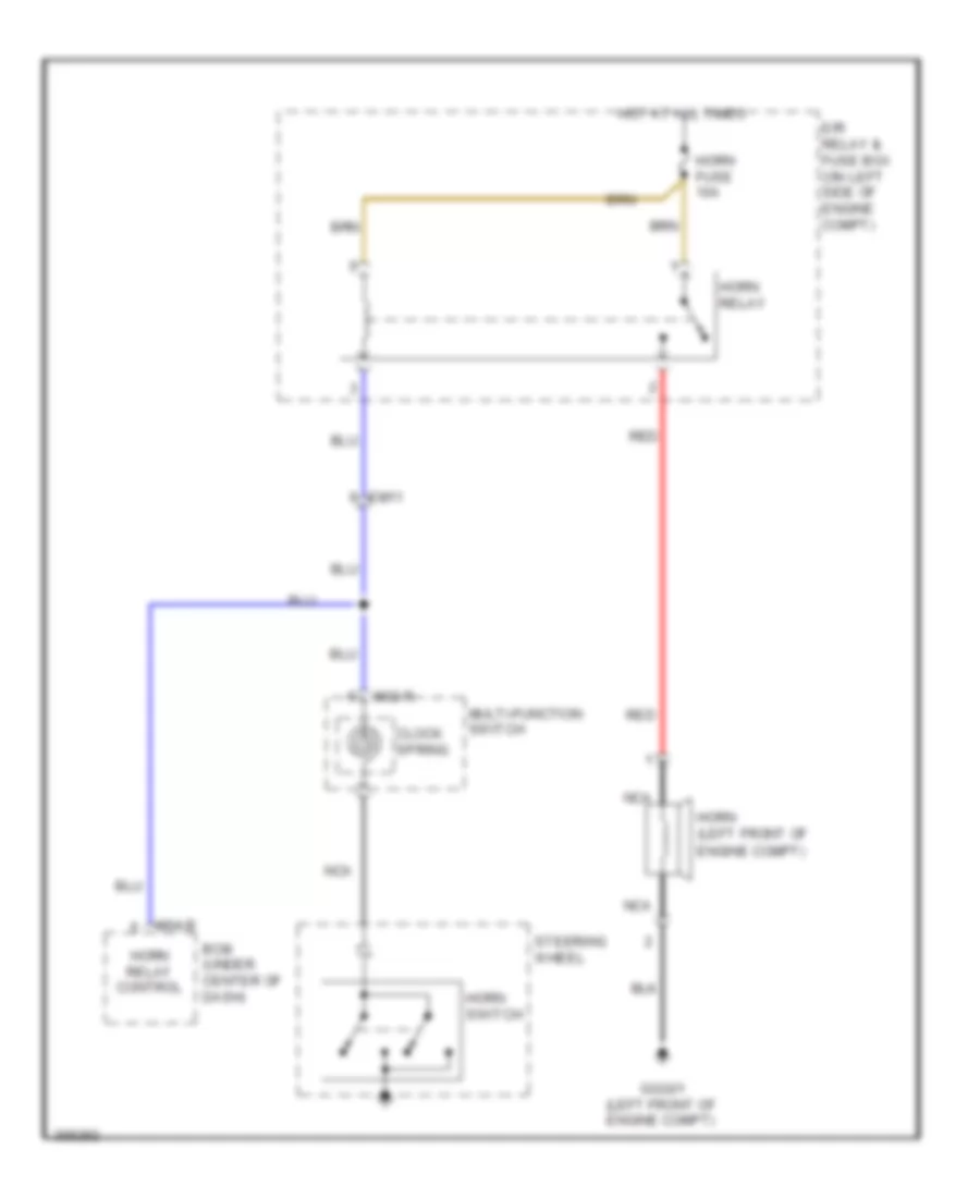 Horn Wiring Diagram for Hyundai Accent GLS 2013