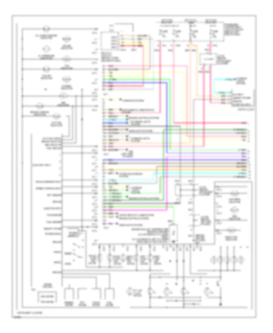 Instrument Cluster Wiring Diagram 1 of 2 for Hyundai Sonata 2002