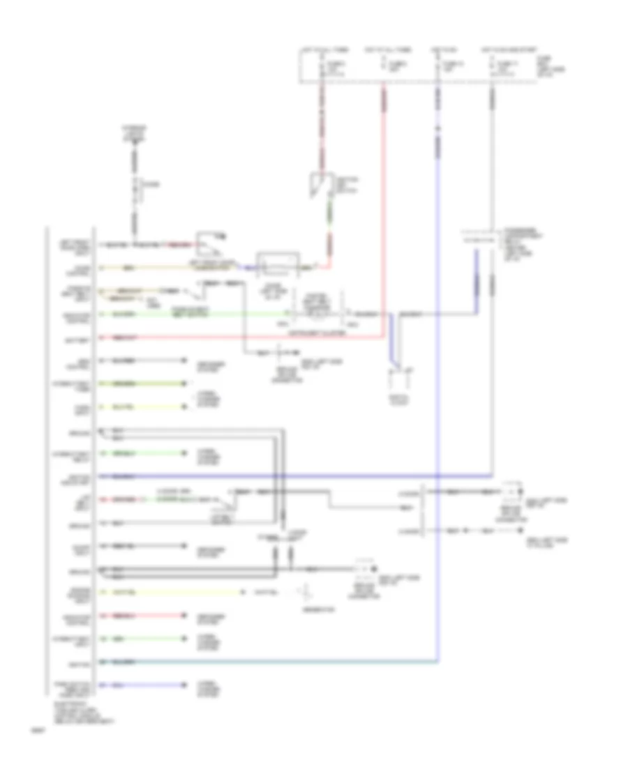 Warning System Wiring Diagrams for Hyundai Excel GL 1994