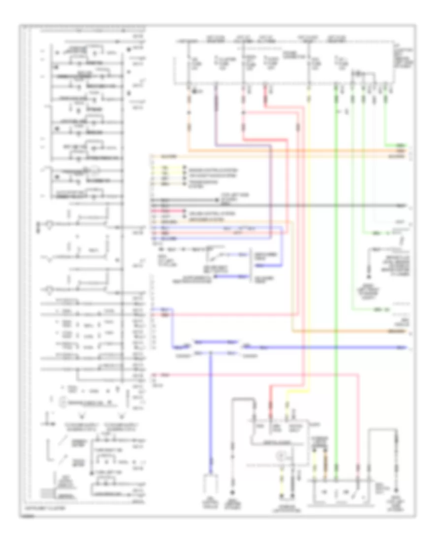 Instrument Cluster Wiring Diagram, with Super Vision (1 of 2) for Hyundai Accent GS 2013