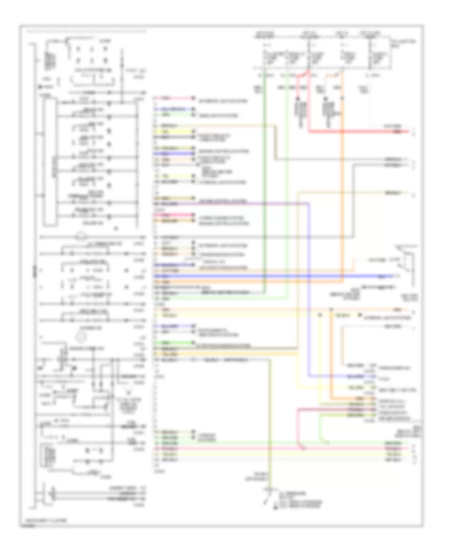 Instrument Cluster Wiring Diagram 1 of 2 for Hyundai Santa Fe GLS 2010