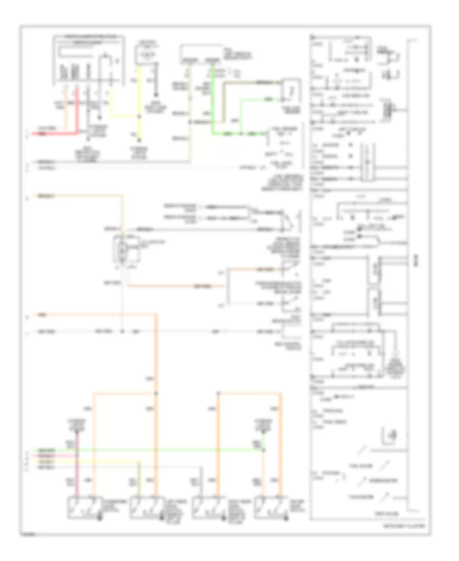 Instrument Cluster Wiring Diagram (2 of 2) for Hyundai Santa Fe GLS 2010