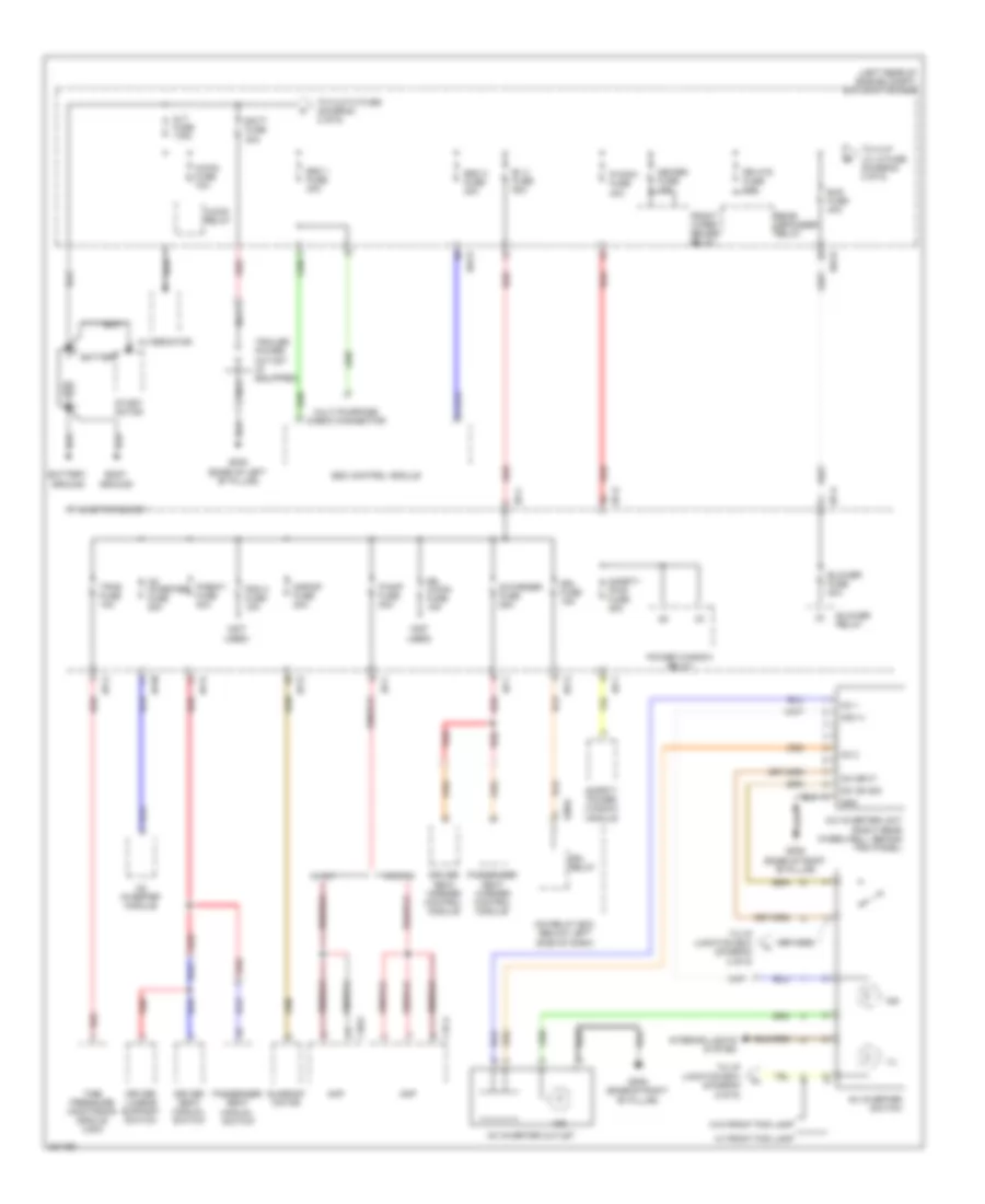Power Distribution Wiring Diagram 1 of 6 for Hyundai Santa Fe GLS 2010