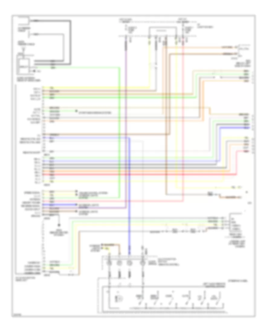 Radio Wiring Diagram, with Navigation (1 of 2) for Hyundai Santa Fe GLS 2010