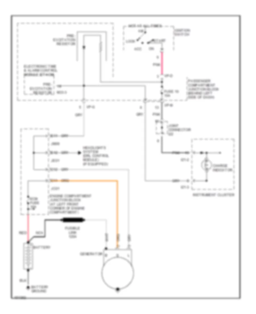 2.7L, Charging Wiring Diagram for Hyundai Sonata GLS 2002