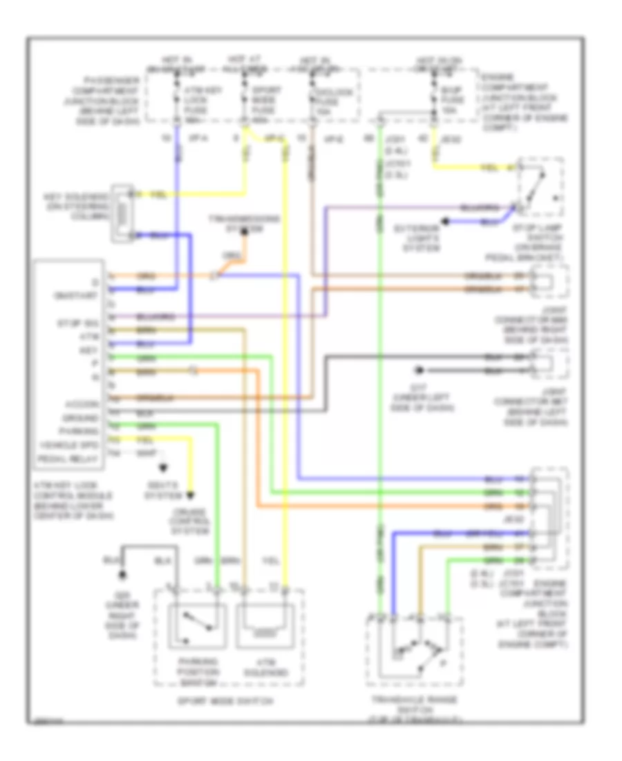 Shift Interlock Wiring Diagram for Hyundai Sonata GLS 2007