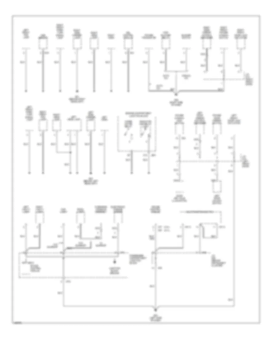 Ground Distribution Wiring Diagram 1 of 4 for Hyundai Sonata LX 2002