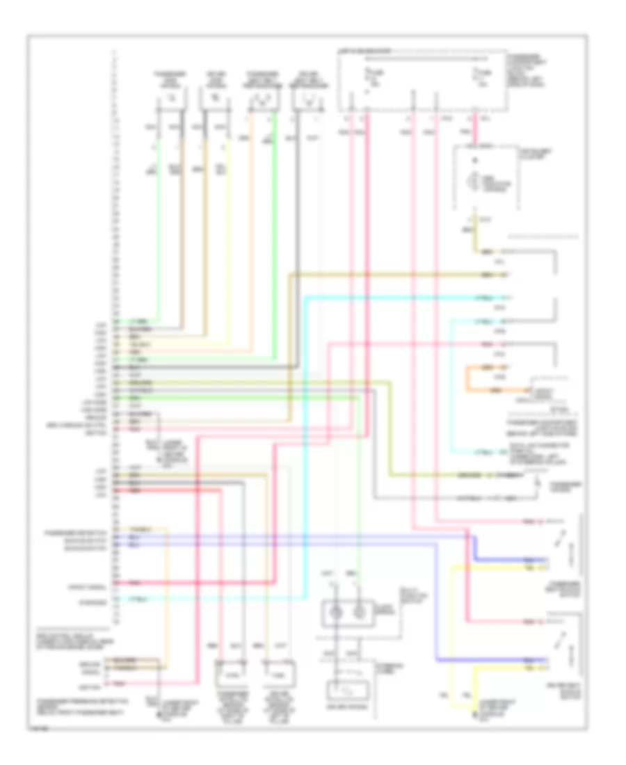 Supplemental Restraint Wiring Diagram for Hyundai Sonata LX 2002