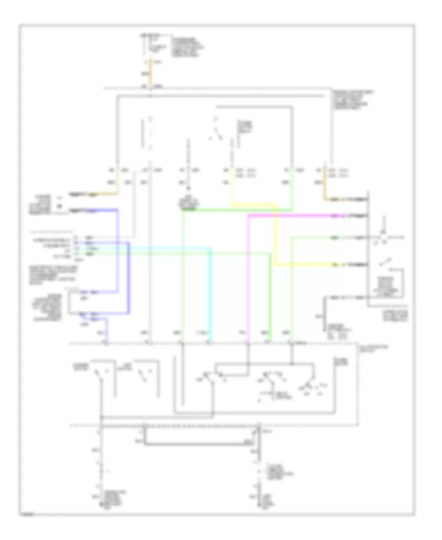 Электросхема стеклоочистителя, дворников и омывателя для Hyundai Sonata LX 2002