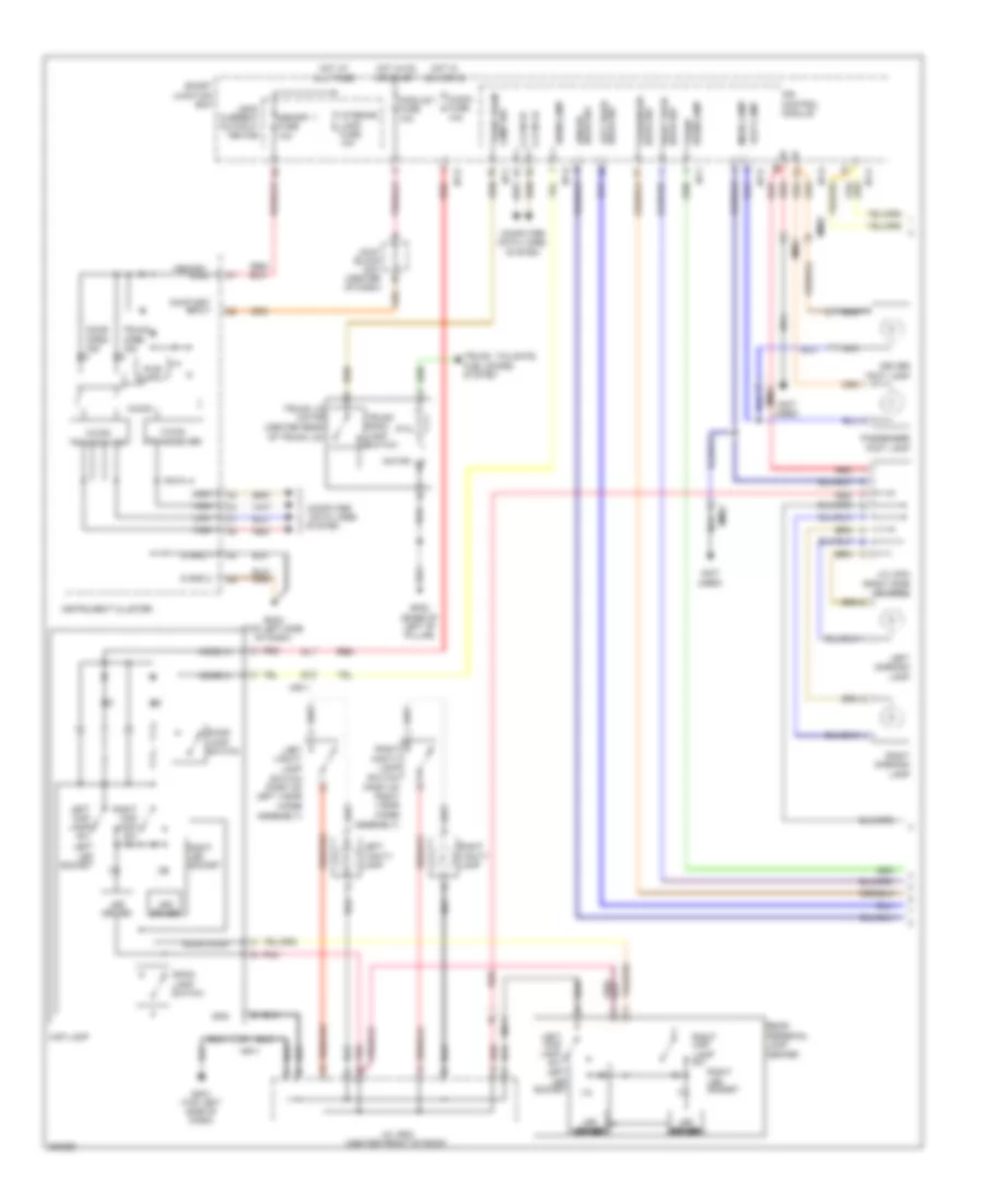 Courtesy Lamps Wiring Diagram, without Panoramic Sunroof (1 of 2) for Hyundai Azera 2013