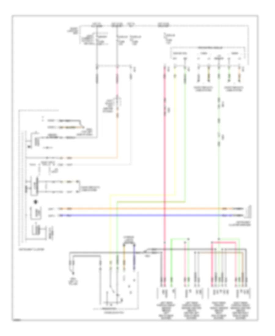 Parking Assistant Wiring Diagram for Hyundai Azera 2013
