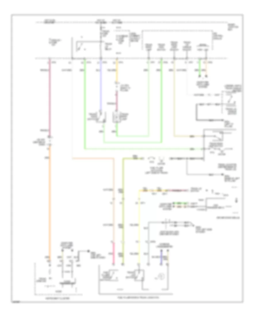 Trunk  Fuel Door Release Wiring Diagram for Hyundai Azera 2013