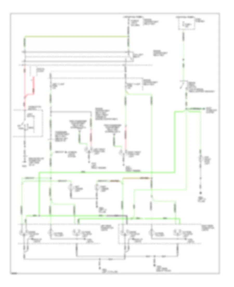 Exterior Lamps Wiring Diagram 1 of 2 for Hyundai Scoupe 1994