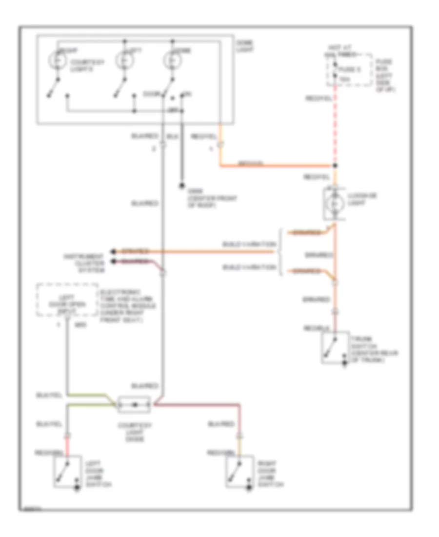 Courtesy Lamps Wiring Diagram for Hyundai Scoupe 1994
