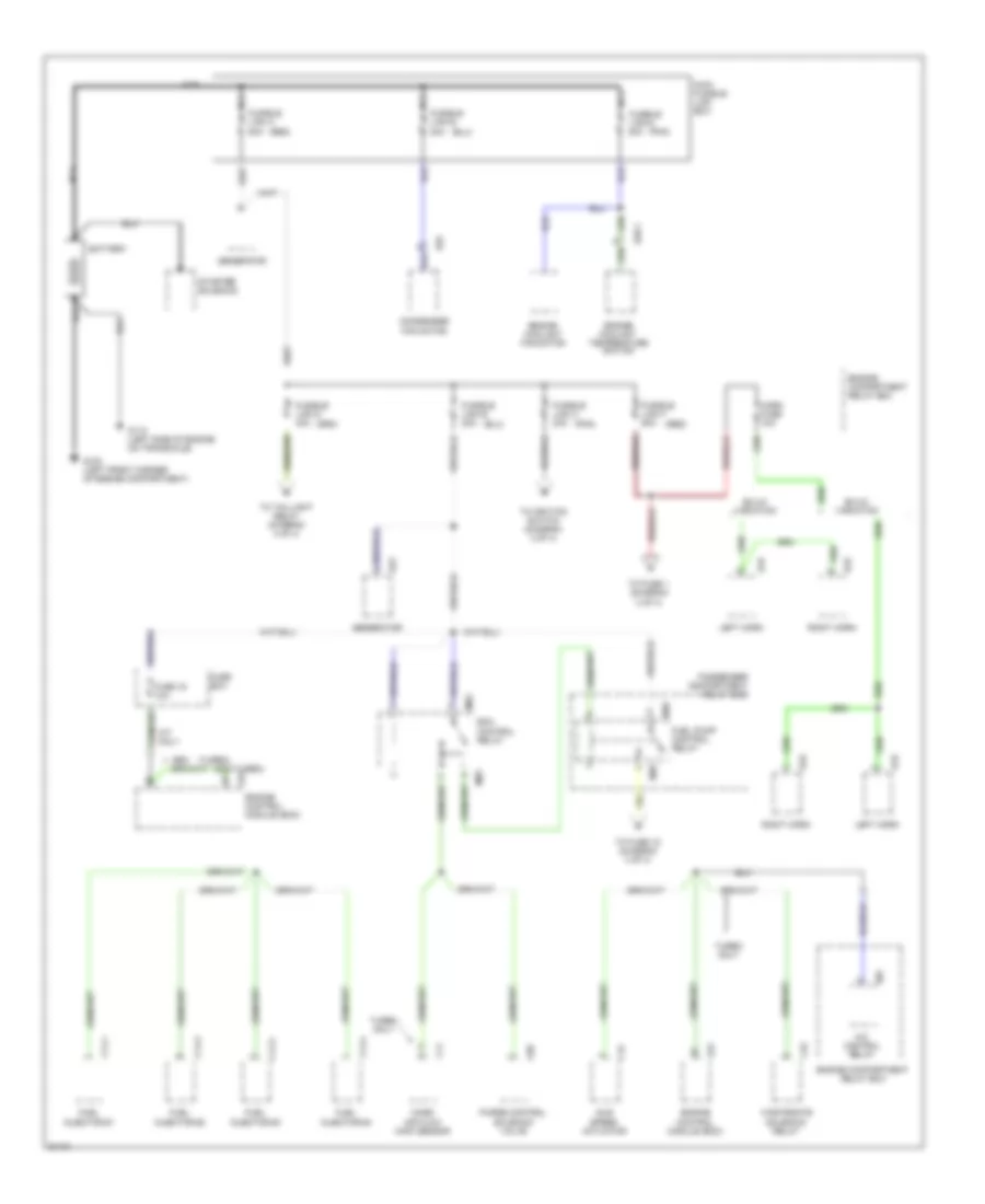 Power Distribution Wiring Diagram 1 of 4 for Hyundai Scoupe 1994