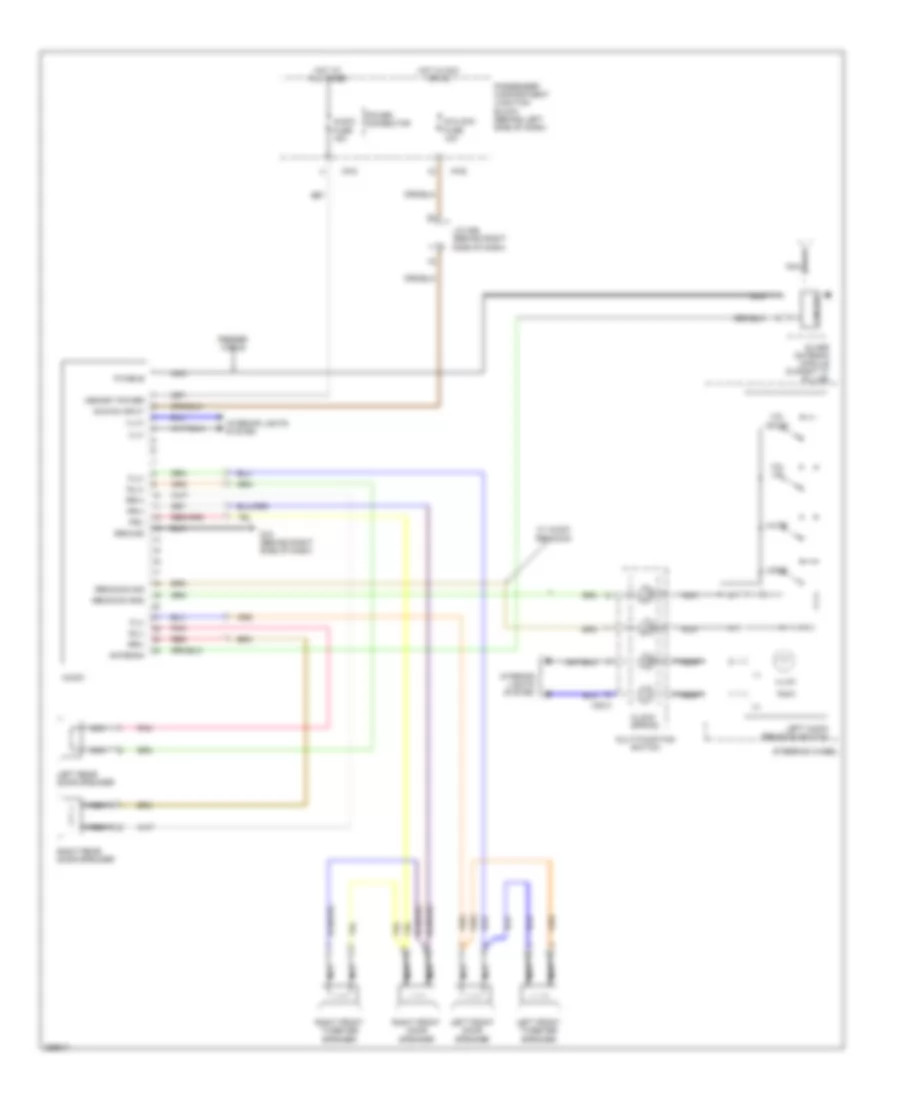 Radio Wiring Diagram, without Amplifier for Hyundai Sonata Limited 2007