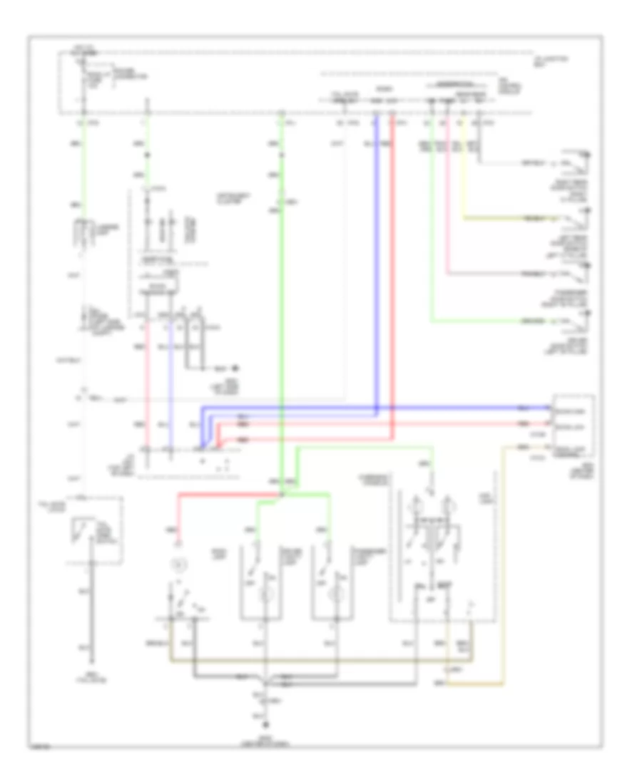 Courtesy Lamps Wiring Diagram with Sunroof for Hyundai XG350 2002