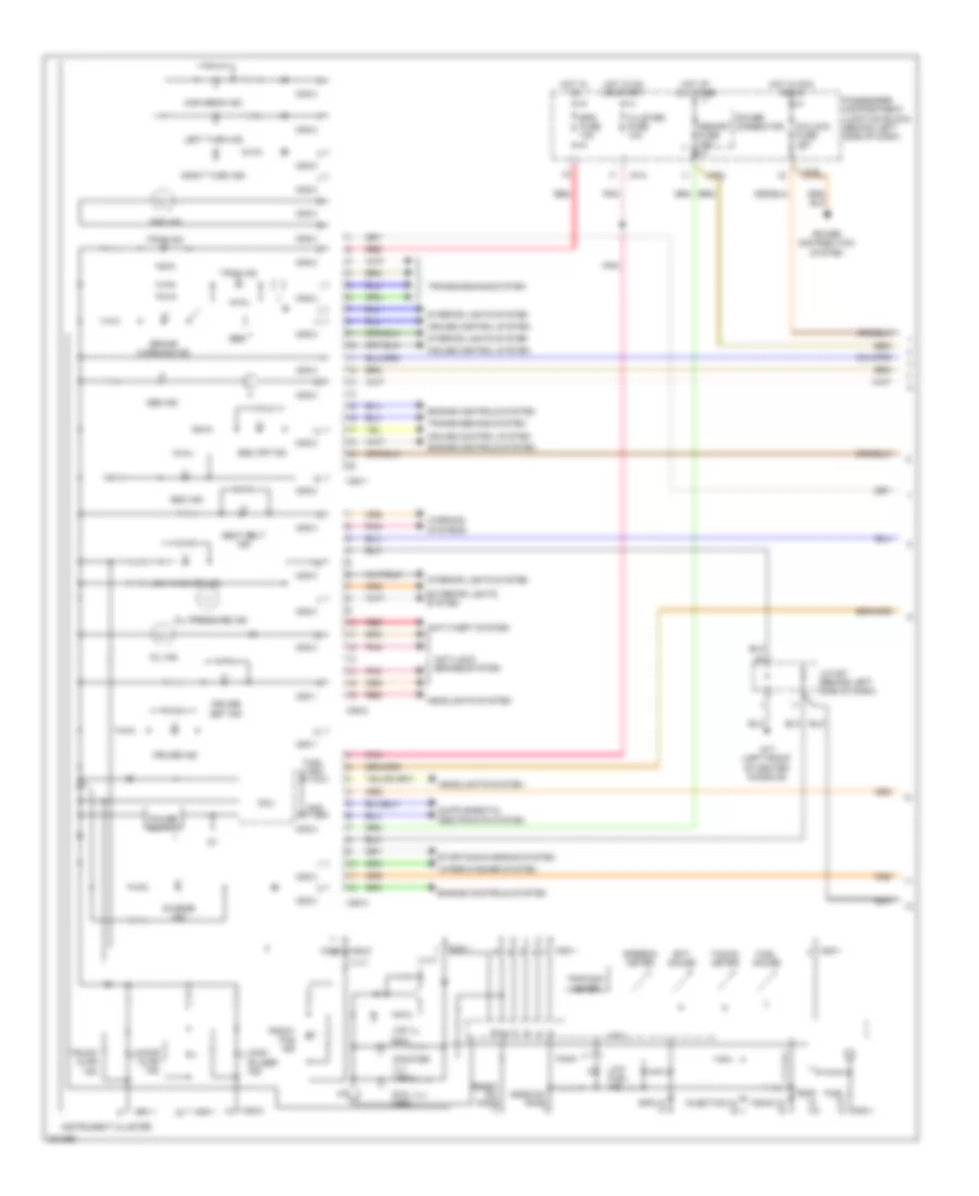 Instrument Cluster Wiring Diagram 1 of 2 for Hyundai Sonata GLS 2010