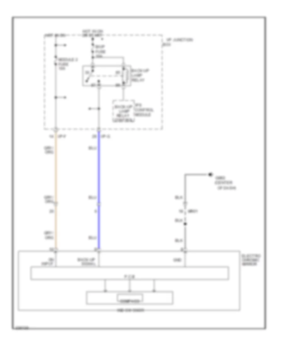 Electrochromic Mirror Wiring Diagram for Hyundai XG350 2002