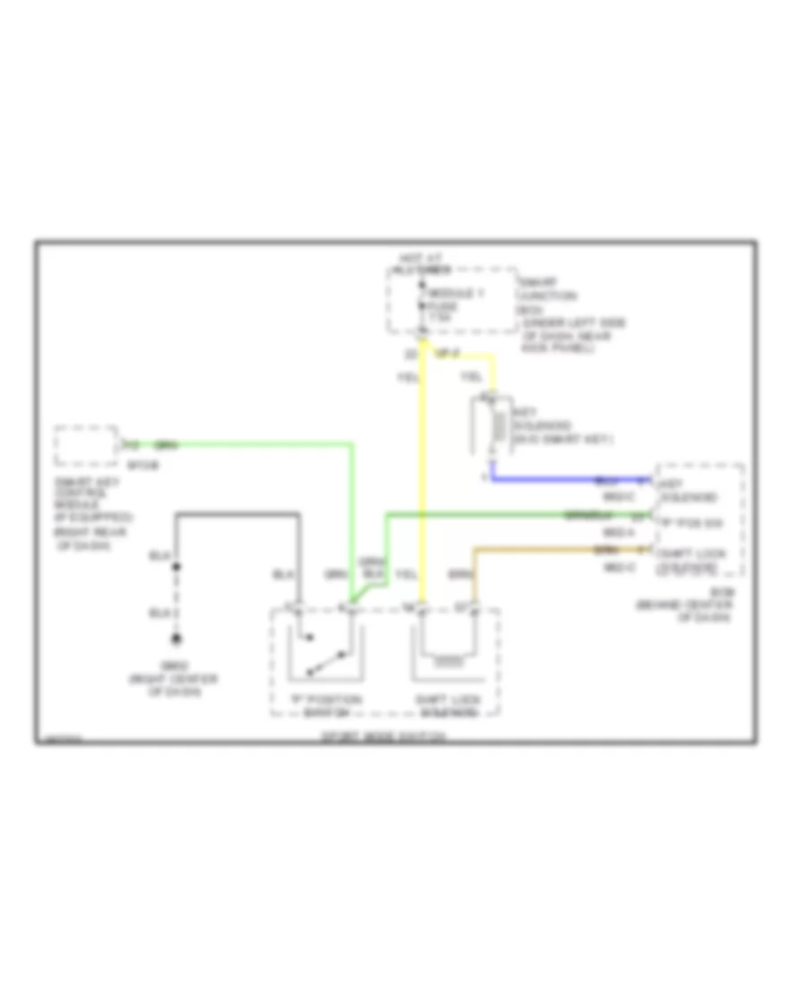 Shift Interlock Wiring Diagram for Hyundai Elantra GS 2013