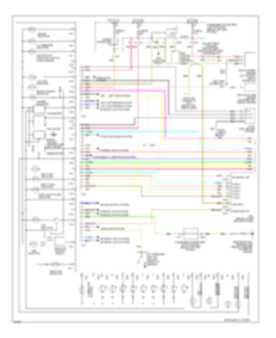Instrument Cluster Wiring Diagram 1 of 2 for Hyundai XG350 L 2002