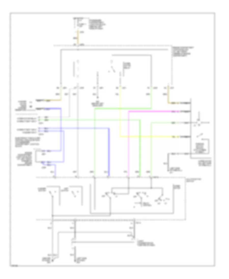 Электросхема стеклоочистителя, дворников и омывателя для Hyundai XG350 L 2002