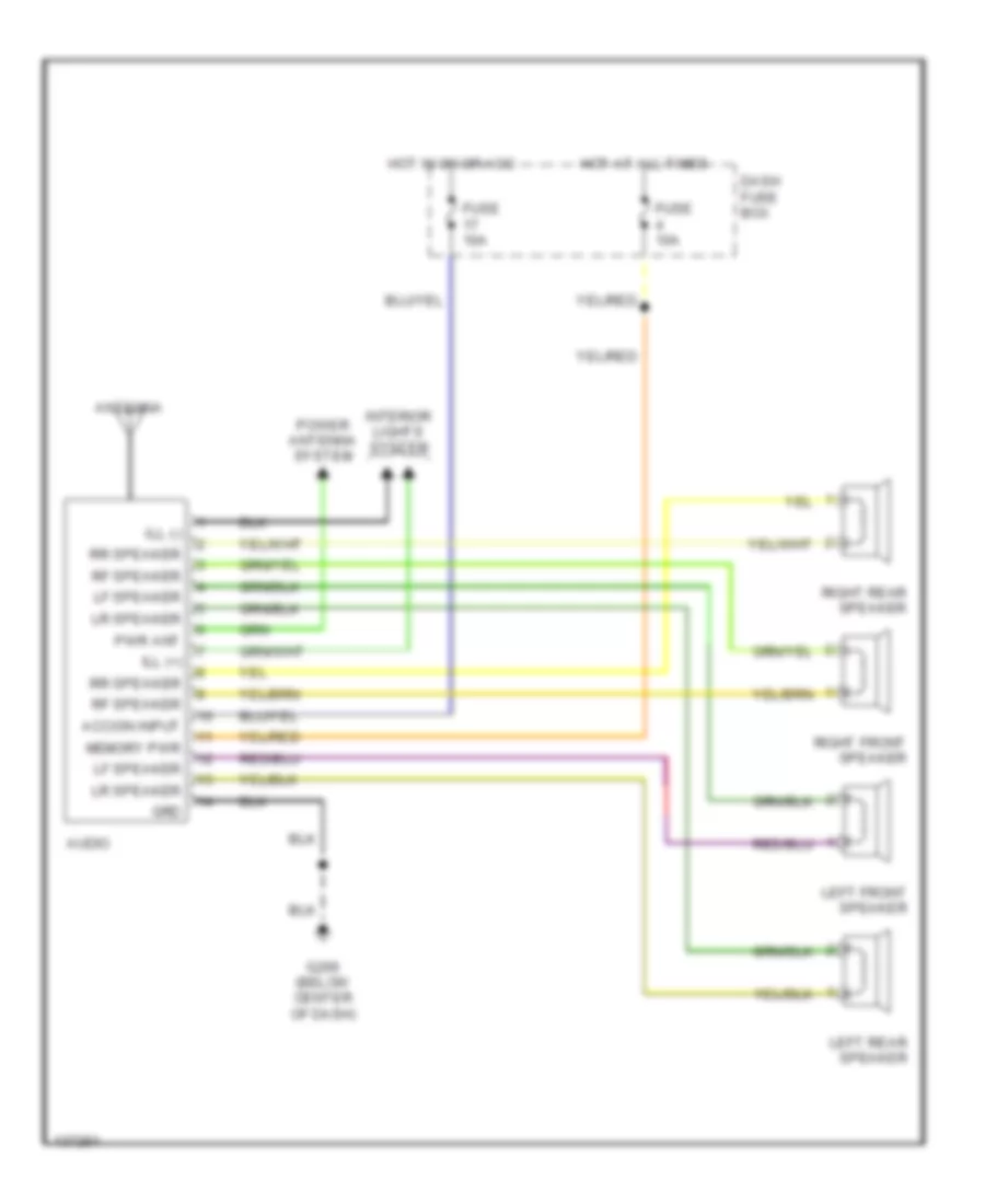 Radio Wiring Diagrams for Hyundai Sonata 1994
