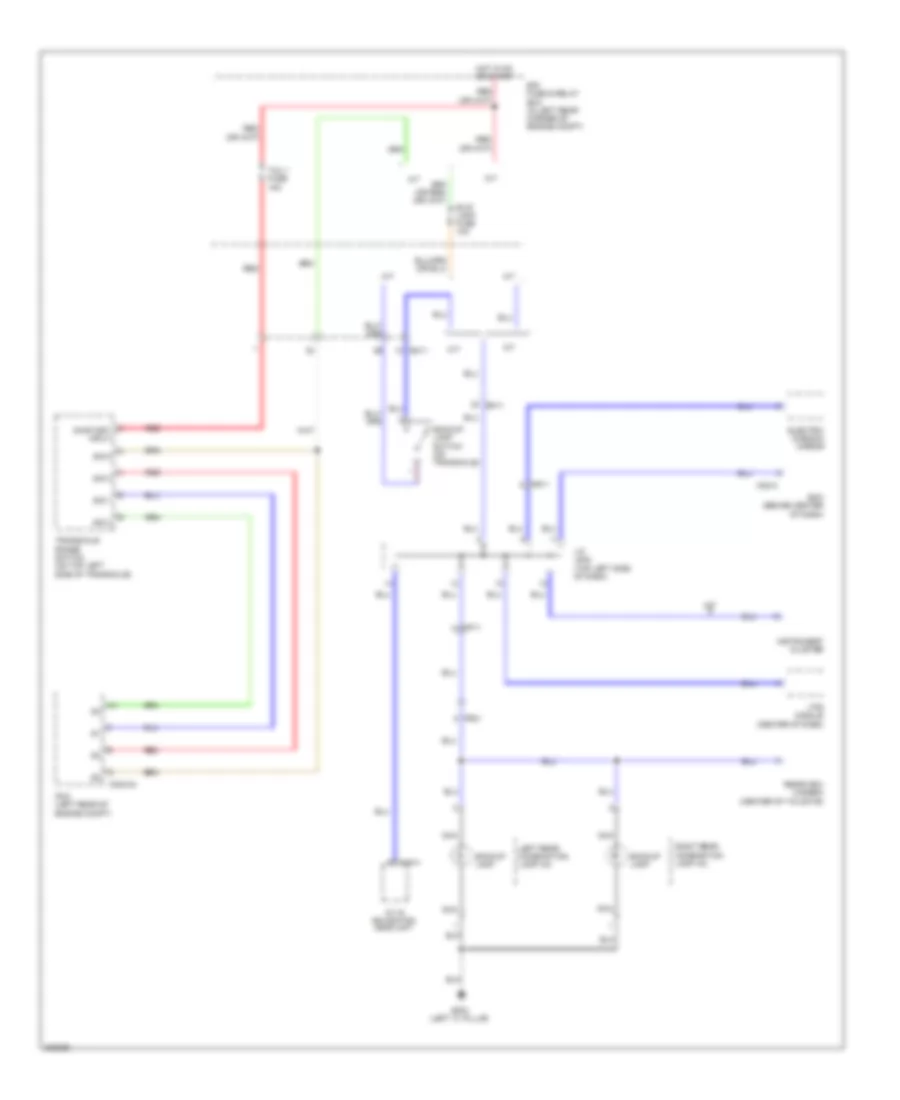 Backup Lamps Wiring Diagram for Hyundai Elantra GT 2013