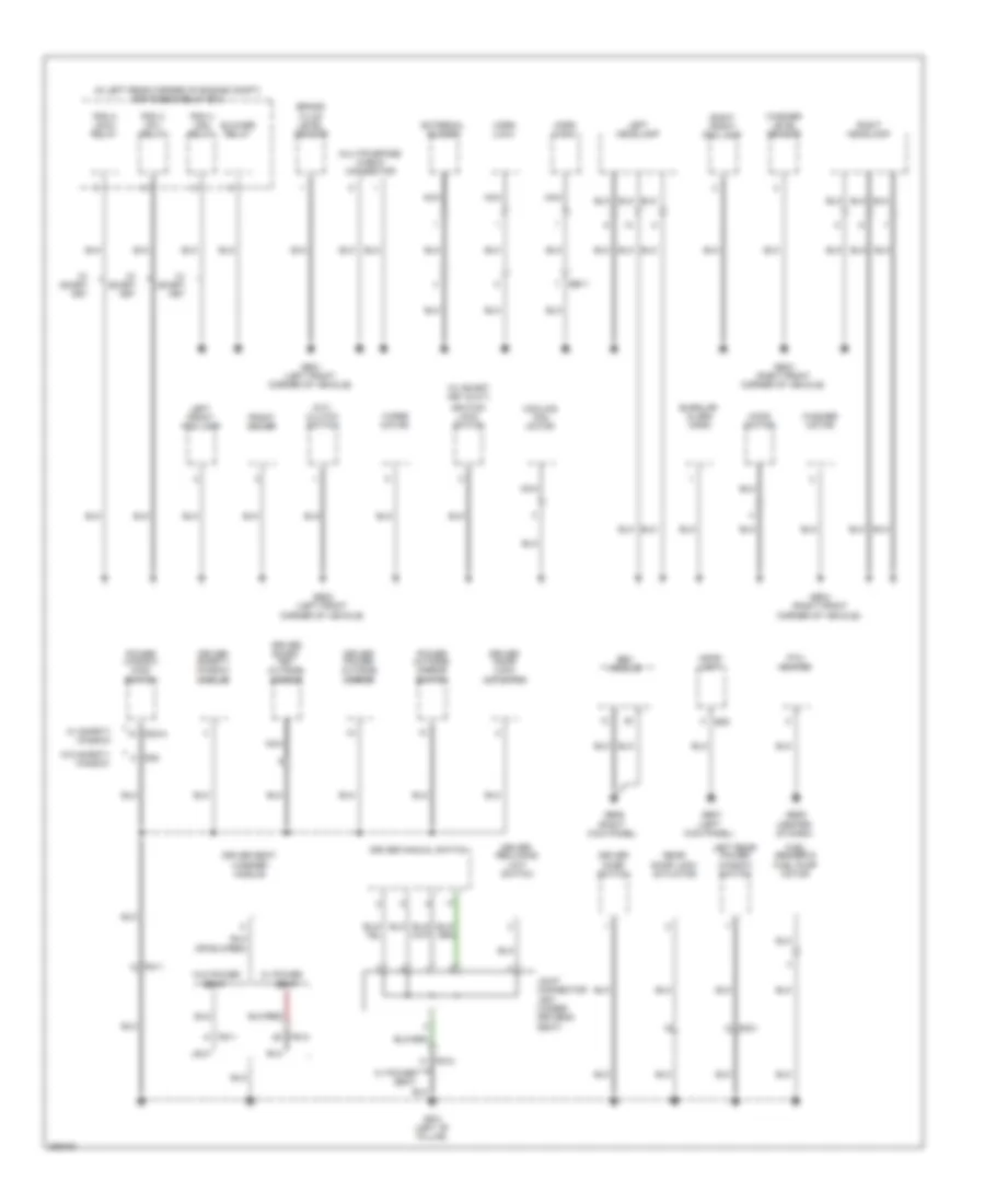 Ground Distribution Wiring Diagram (2 of 3) for Hyundai Elantra GT 2013