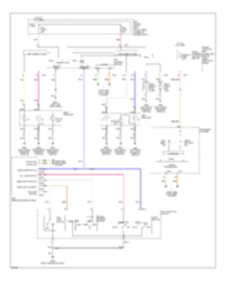 Headlamps Wiring Diagram for Hyundai Elantra GT 2013