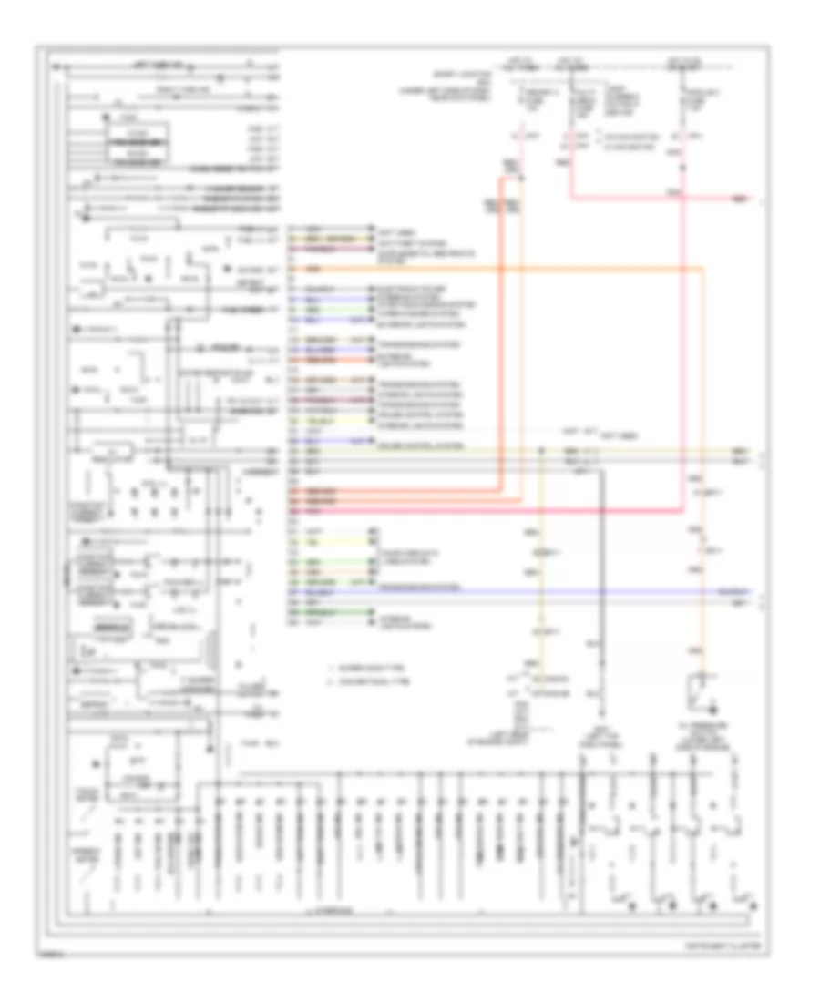 Instrument Cluster Wiring Diagram 1 of 2 for Hyundai Elantra GT 2013