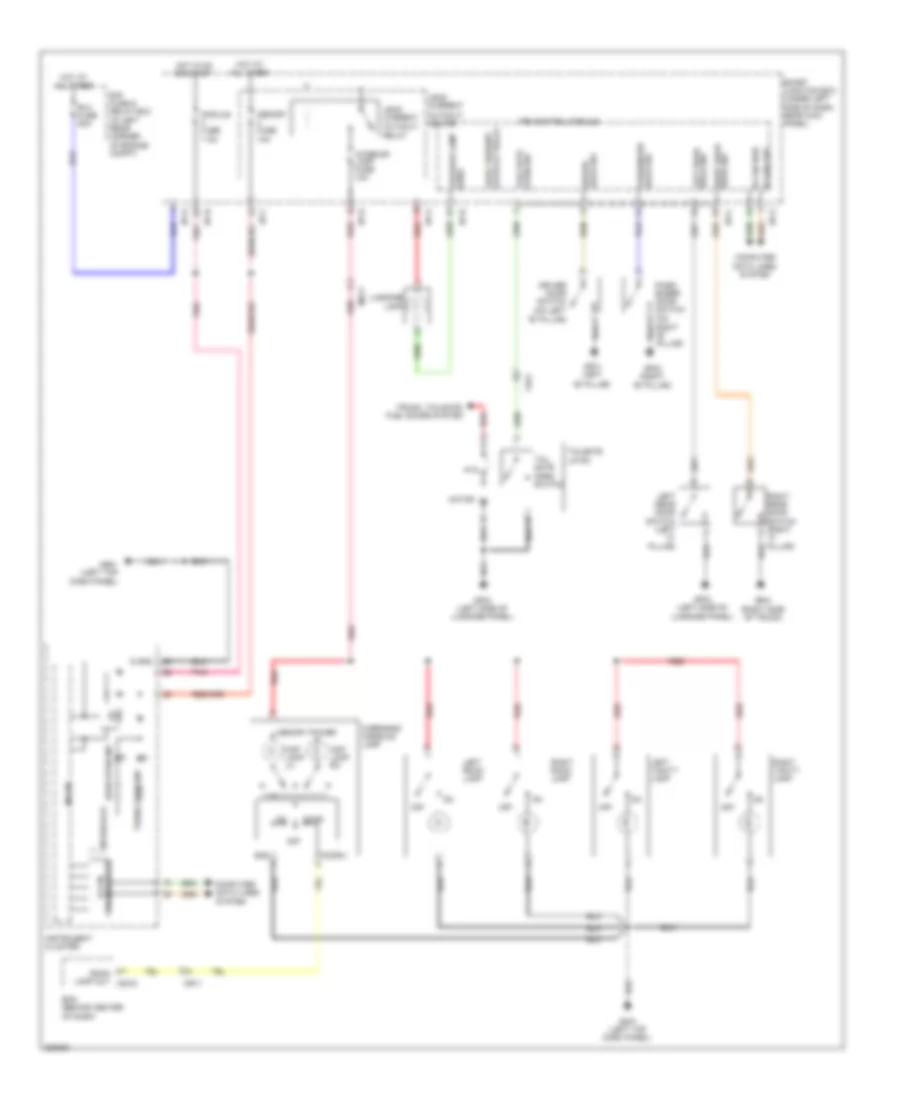 Courtesy Lamps Wiring Diagram with Sunroof for Hyundai Elantra GT 2013