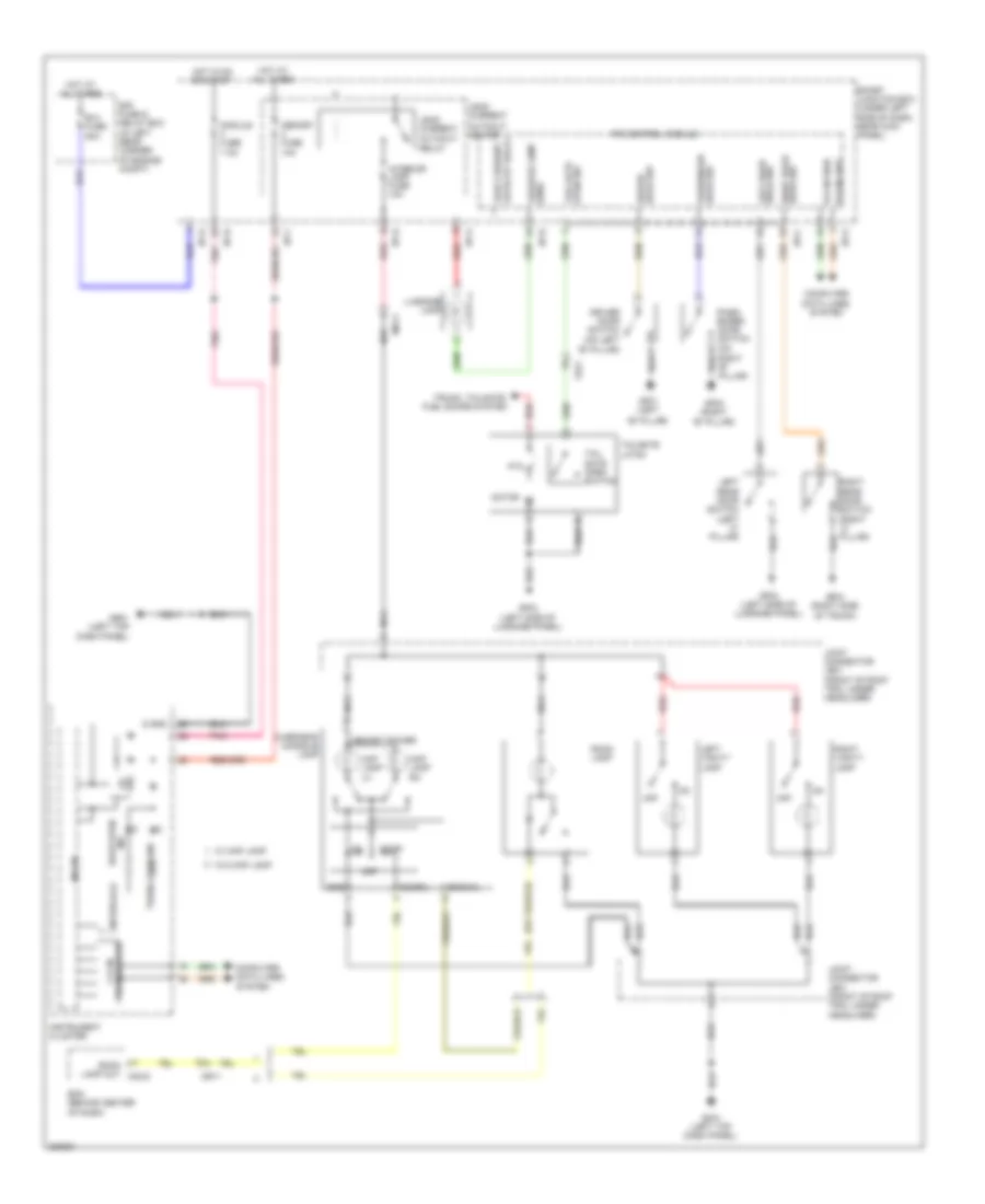 Courtesy Lamps Wiring Diagram, without Sunroof for Hyundai Elantra GT 2013