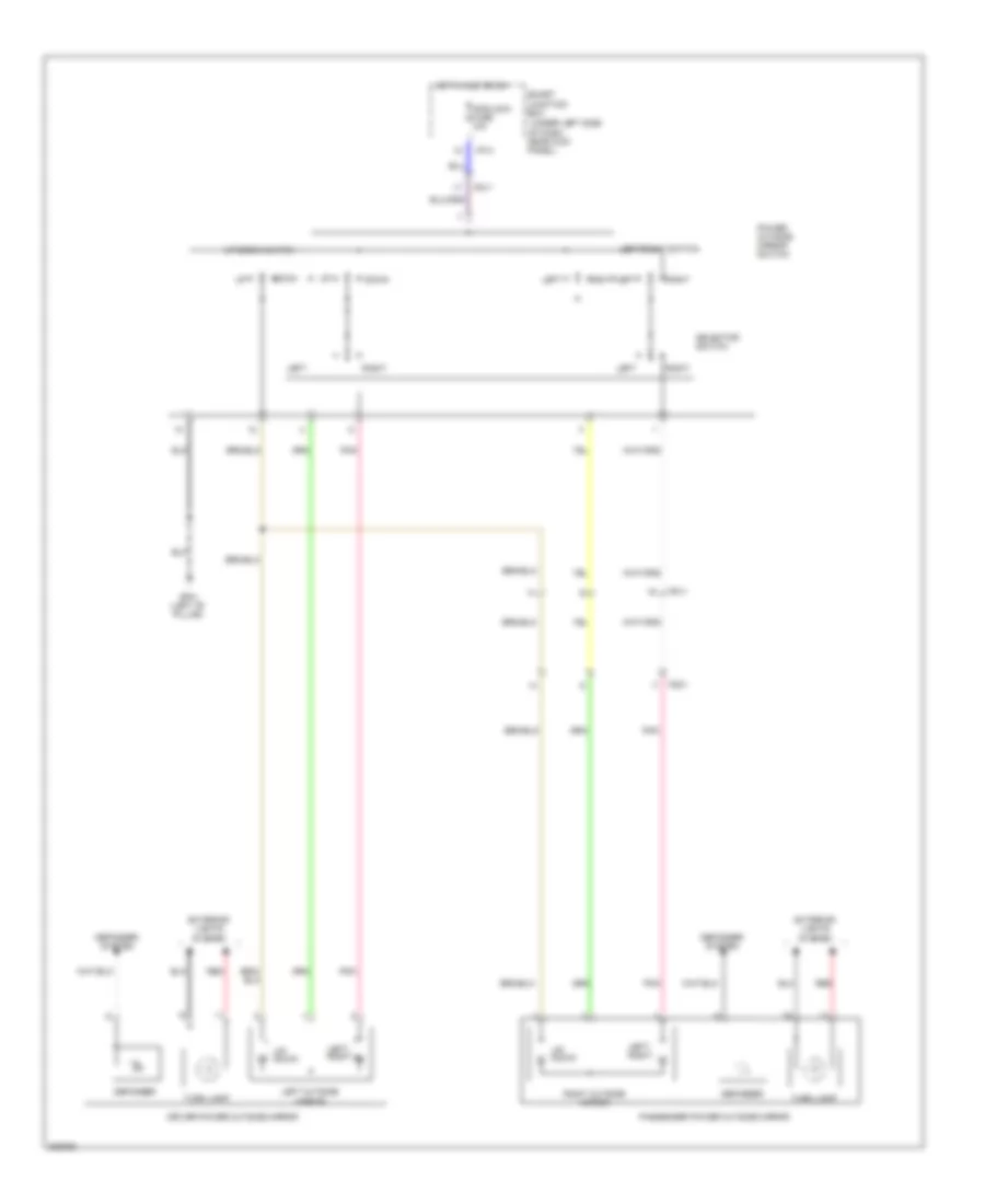 Power Mirrors Wiring Diagram for Hyundai Elantra GT 2013