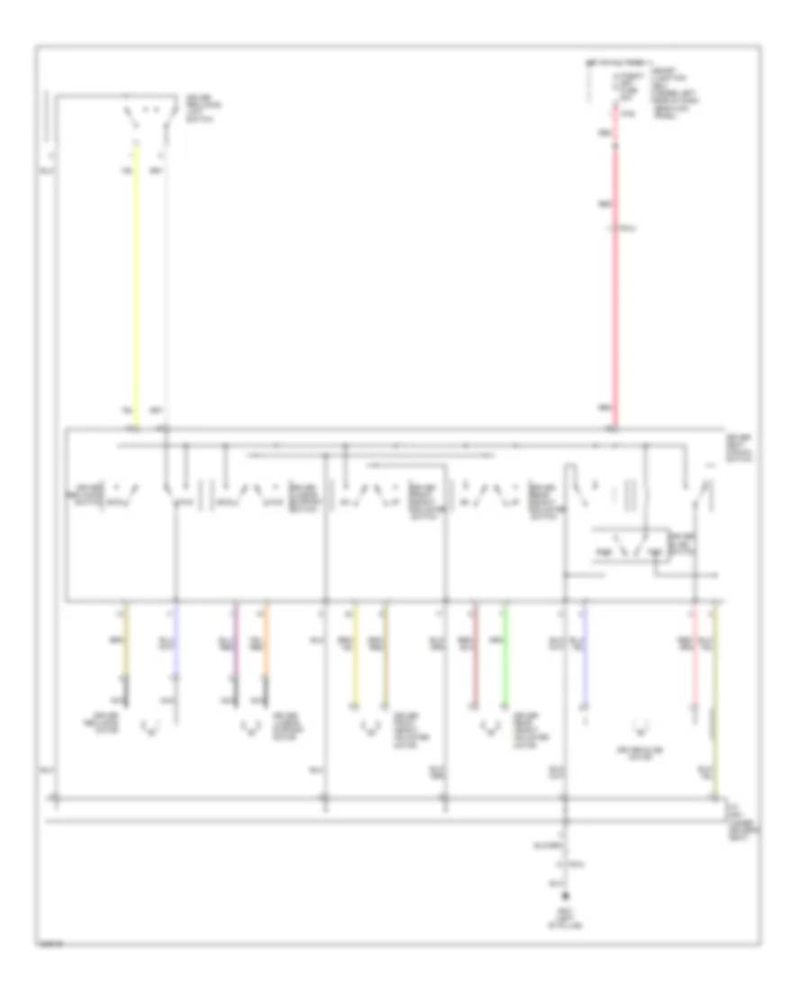 Power Seats Wiring Diagram for Hyundai Elantra GT 2013