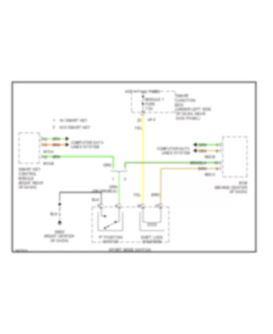 Shift  Key Lock Wiring Diagram for Hyundai Elantra GT 2013