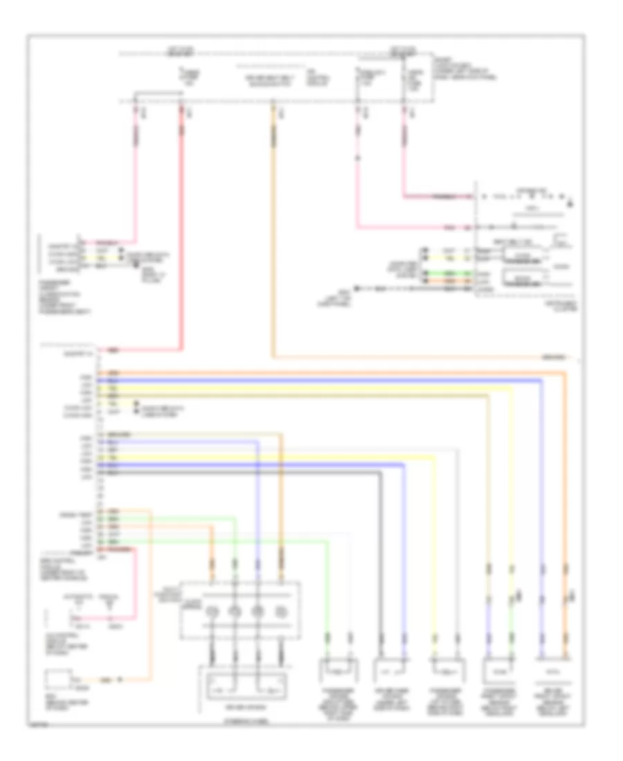 Supplemental Restraints Wiring Diagram 1 of 2 for Hyundai Elantra GT 2013