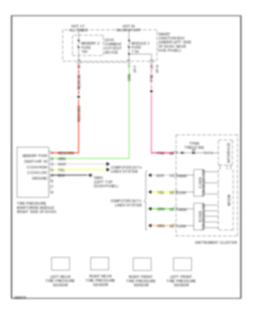 Tire Pressure Monitoring Wiring Diagram for Hyundai Elantra GT 2013