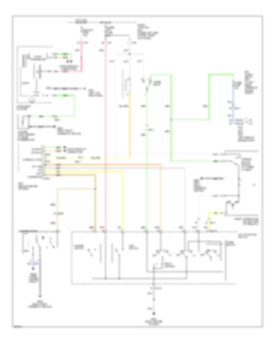 Front Wiper Washer Wiring Diagram for Hyundai Elantra GT 2013