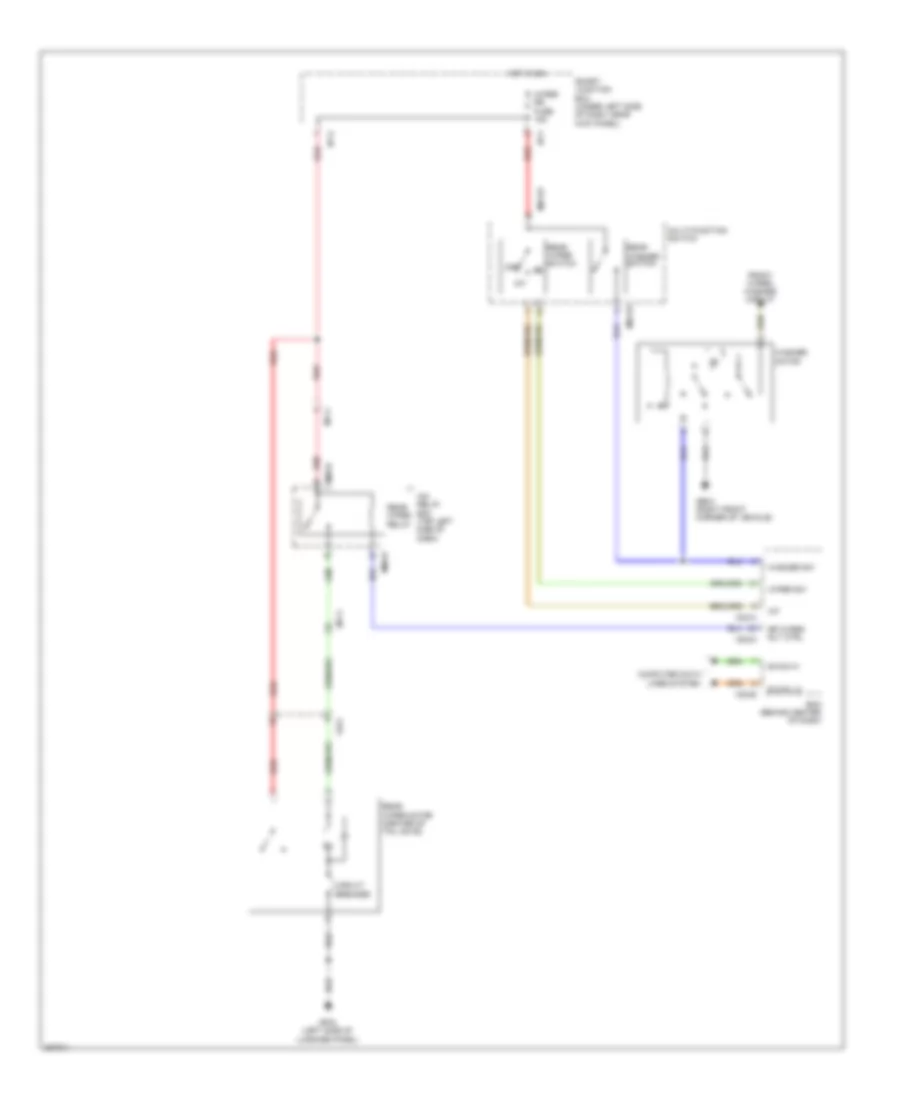 Rear Wiper Washer Wiring Diagram for Hyundai Elantra GT 2013