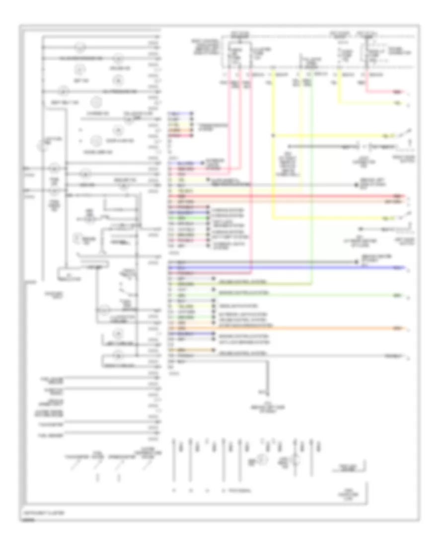 Instrument Cluster Wiring Diagram 1 of 2 for Hyundai Tiburon GS 2007