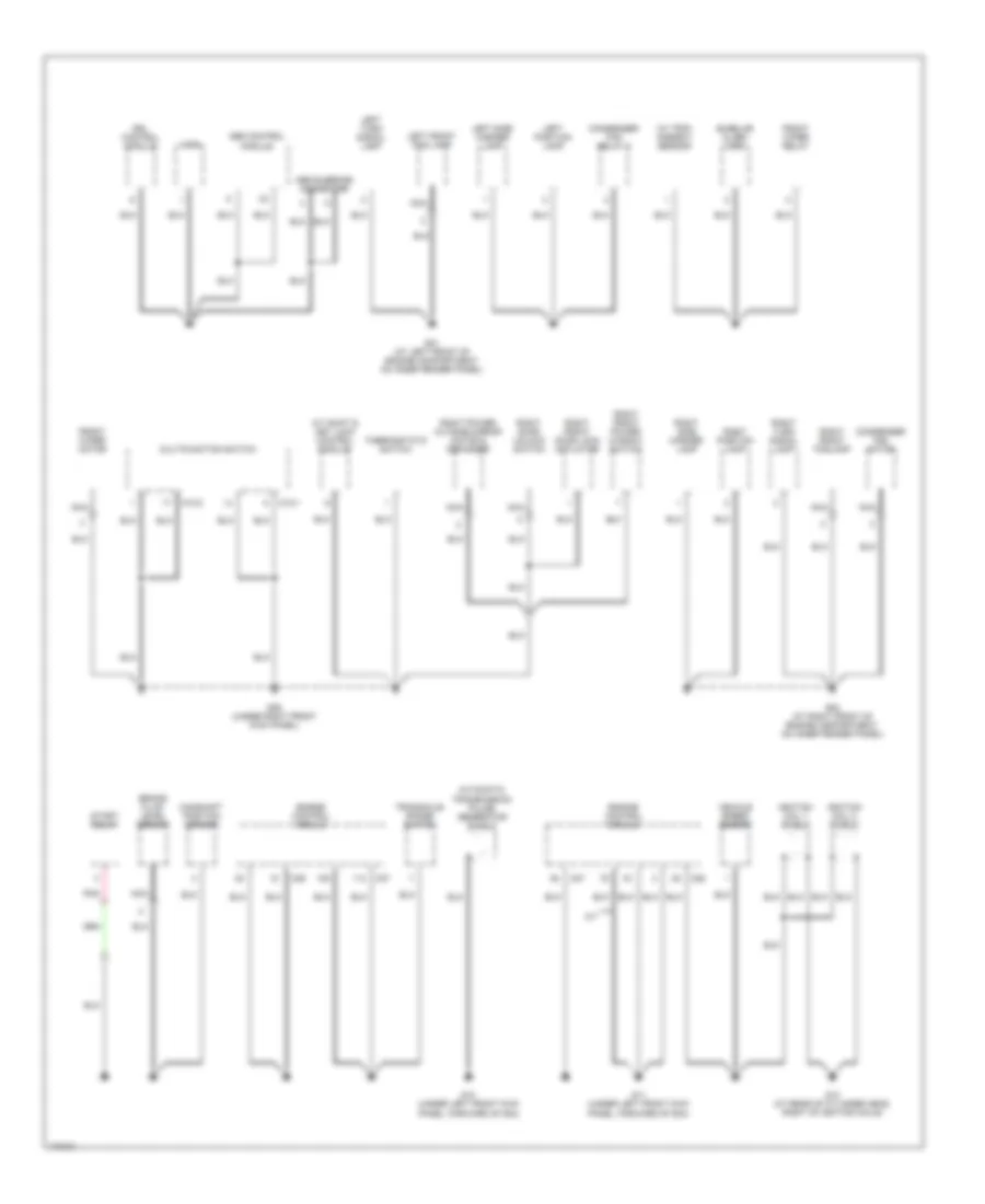 Ground Distribution Wiring Diagram 1 of 3 for Hyundai Accent 2003