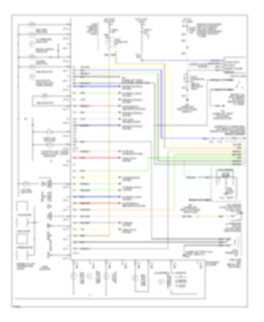 Instrument Cluster Wiring Diagram 1 of 2 for Hyundai Accent 2003