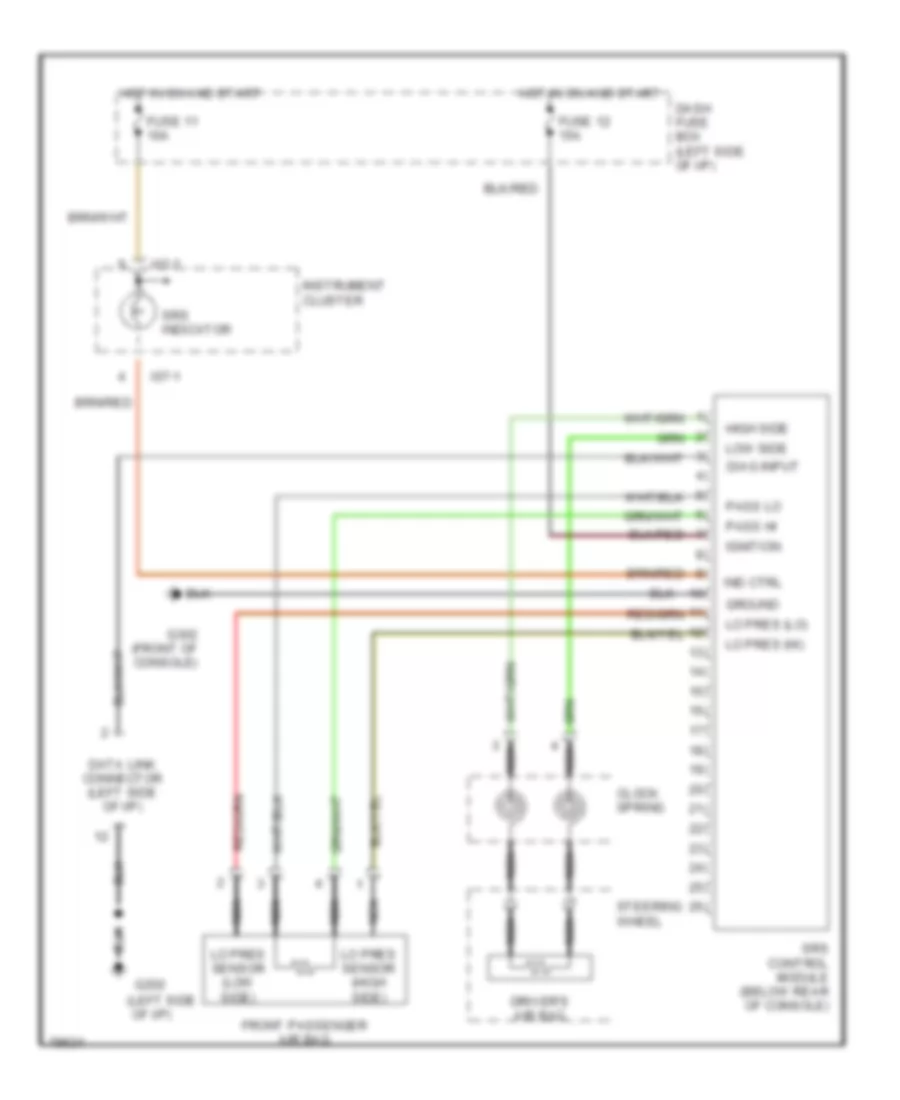 Supplemental Restraint Wiring Diagram for Hyundai Accent 1995